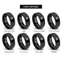 font options for inside engraving on black rotary engine wankel rings