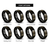 font options for inside engraving on gunmetal & black rotary engine wankel rings