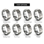 font options for inside engraving on gray rottweiler rings