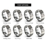 font options for inside engraving on grey route flag rings