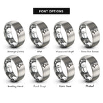 font options for inside engraving on grey router bit rings