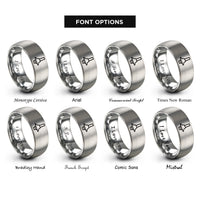 font options for inside engraving on grey router bit rings