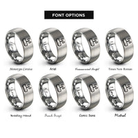 font options for inside engraving on grey router rings