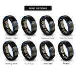 font options for inside engraving on gunmetal & blue router rings