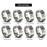 font options for inside engraving on grey rover rings