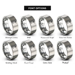 font options for inside engraving on grey rubjerg lighthouse rings