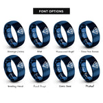 font options for inside engraving on blue ruby rings