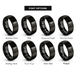 font options for inside engraving on black ruis ogham stave rings
