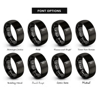 font options for inside engraving on black ruis ogham stave rings