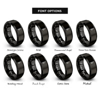 font options for inside engraving on black ruis ogham stave rings