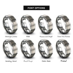 font options for inside engraving on gray ruis ogham stave rings