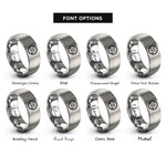 font options for inside engraving on gray rust rings