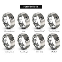 font options for inside engraving on silver rx symbol rings