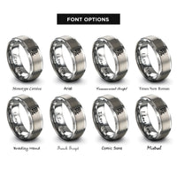 font options for inside engraving on gray rx symbol rings