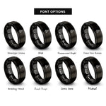 font options for inside engraving on black sacred heart rings
