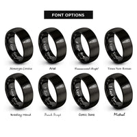 font options for inside engraving on black sage bundle rings