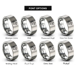 font options for inside engraving on gray sagittarius centaur archer rings