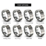 font options for inside engraving on grey sagittarius rings