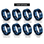 font options for inside engraving on blue sagrada famlia rings