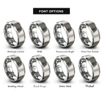 font options for inside engraving on gray sagrada famlia rings