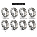 font options for inside engraving on silver sailboat stamp rings