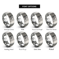 font options for inside engraving on silver sailboat stamp rings