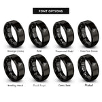 font options for inside engraving on black sailors knot anchor rings