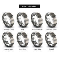 font options for inside engraving on silver saint michael scales rings