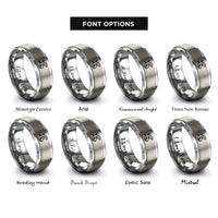 font options for inside engraving on silver salamander tail rings