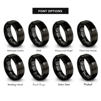 font options for inside engraving on black salt alchemical rings