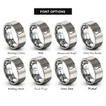 font options for inside engraving on silver salt rings