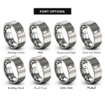 font options for inside engraving on silver salt rings