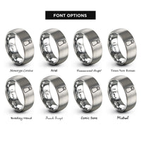 font options for inside engraving on silver salt shaker rings