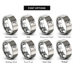 font options for inside engraving on silver samael rings
