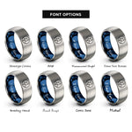 font options for inside engraving on blue & grey sambo emblem circle rings