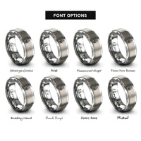 font options for inside engraving on grey samhain skull candle rings