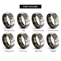font options for inside engraving on gunmetal & grey samhain skull candle rings