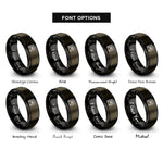 font options for inside engraving on gunmetal & black sampler pad grid rings