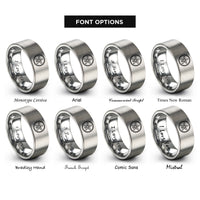 font options for inside engraving on gray sand dollar rings
