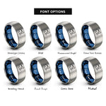 font options for inside engraving on blue & grey sandbag carry rings