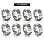 font options for inside engraving on grey sandbag carry rings