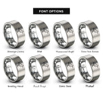 font options for inside engraving on silver sandpiper rings