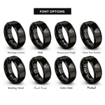 font options for inside engraving on black sankofa bird adinkra rings