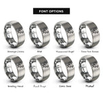 font options for inside engraving on gray sankofa bird adinkra rings