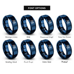 font options for inside engraving on blue santorini rings