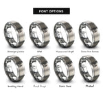 font options for inside engraving on gray santorini rings