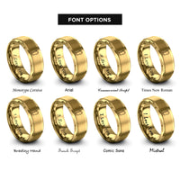 font options for inside engraving on gold sardinia rings