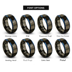 font options for inside engraving on gunmetal & blue satellite rings