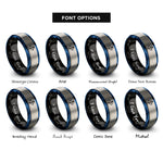 font options for inside engraving on black & blue & silver saturn sigil rings