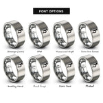 font options for inside engraving on grey saturn sigil rings